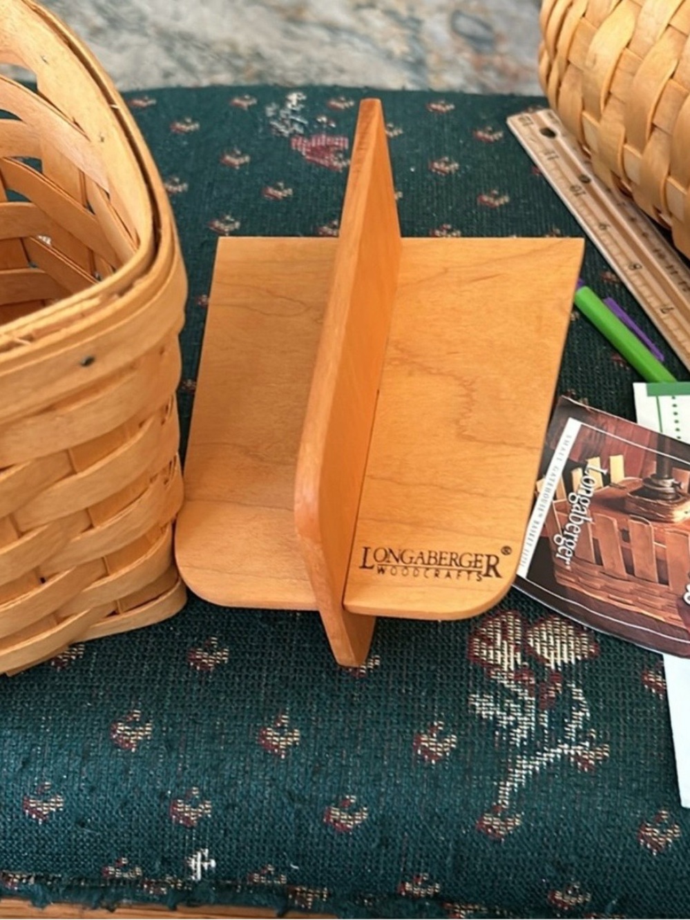 Longaberger Light Honey Wooden Basket Divider